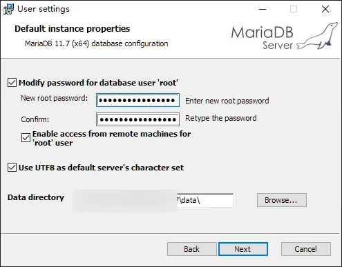 配置 MariaDB Root 用户